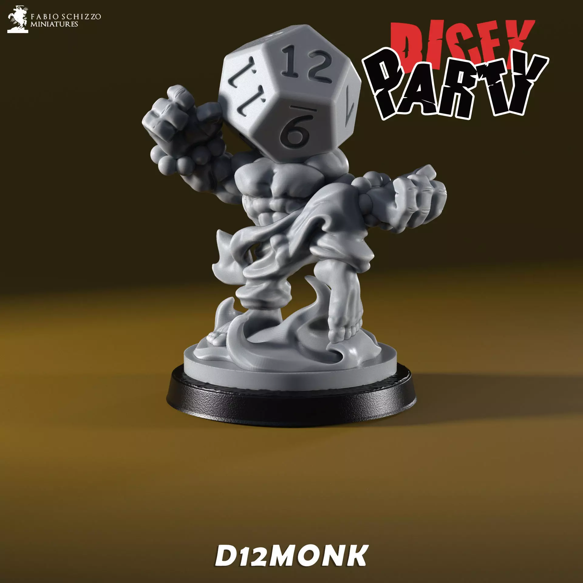 Dicey Party - The D12 Monk 3D print model