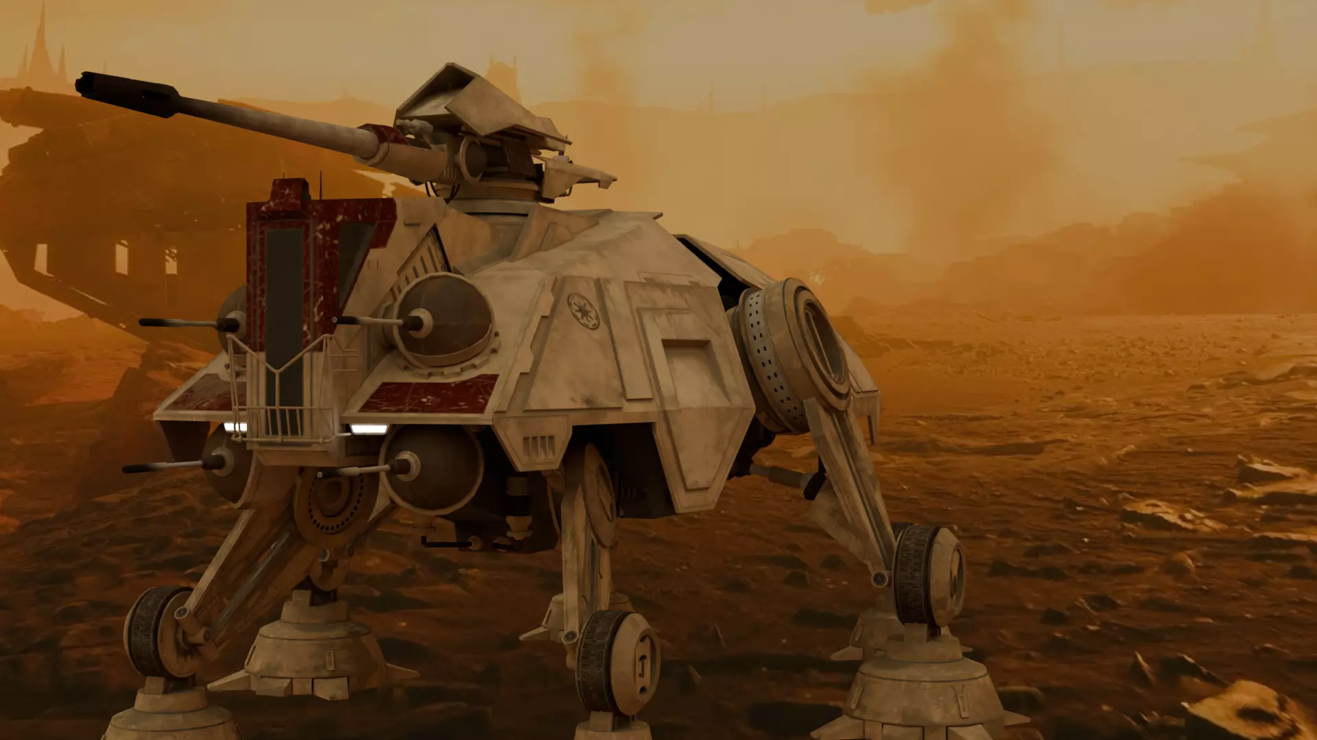 AT-TE Low-poly 3D model_0