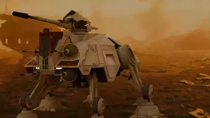 AT-TE Low-poly 3D model