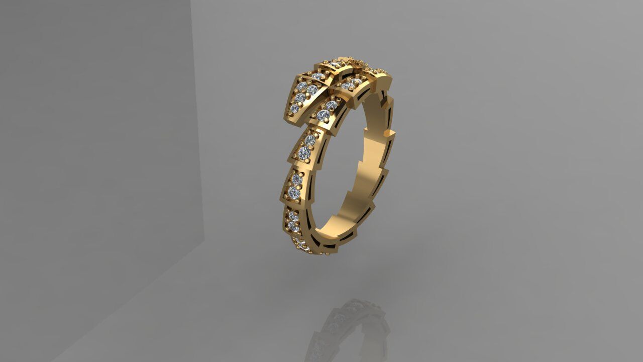 Ring Bulgari 3D print model_3