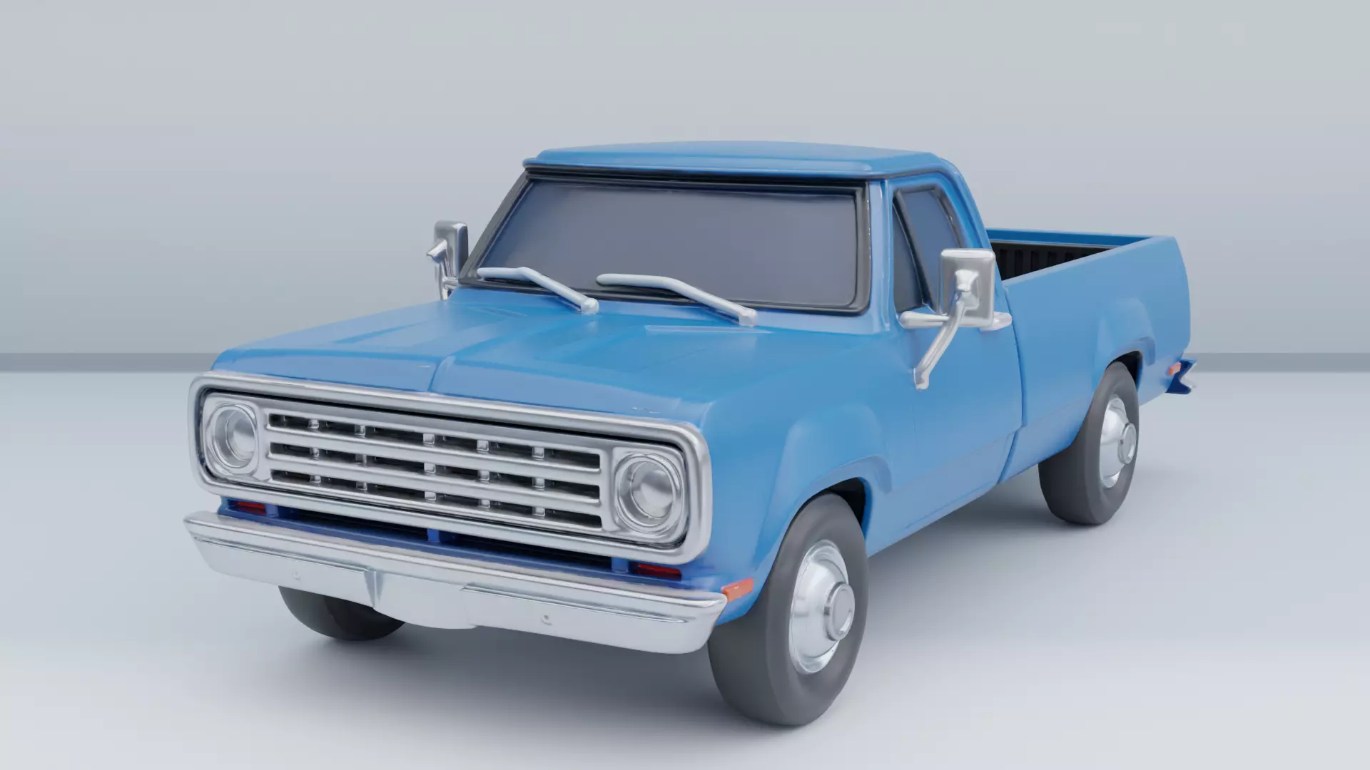 Dodge D100 Pickup Truck 1974 Car Printable 3D print model
