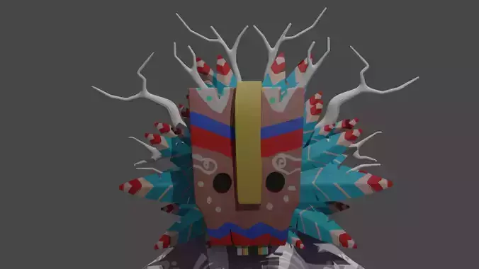 Mystic Tribal Sorcerer Stylized 3D Character Model