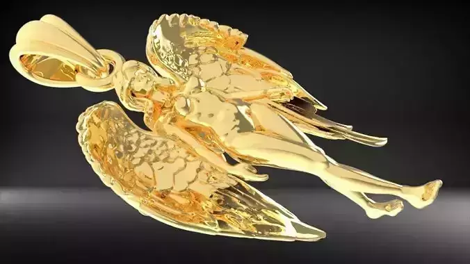 Vintage Angel Pendant Necklace Charm Bracelet Jewelry