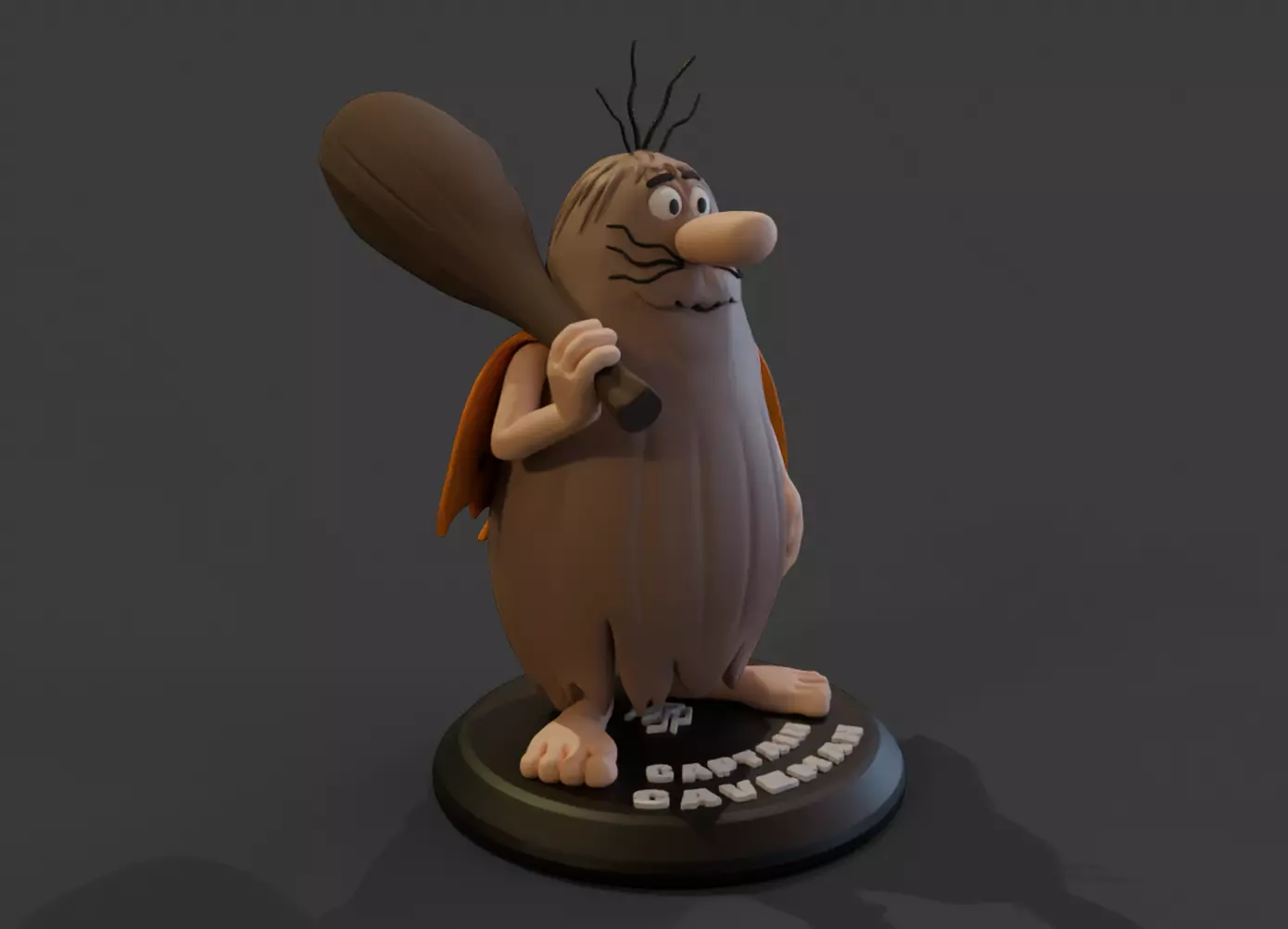 Captain Caveman 3D print model