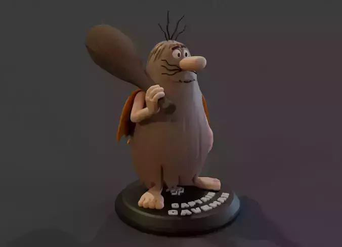 Captain Caveman 3D print model