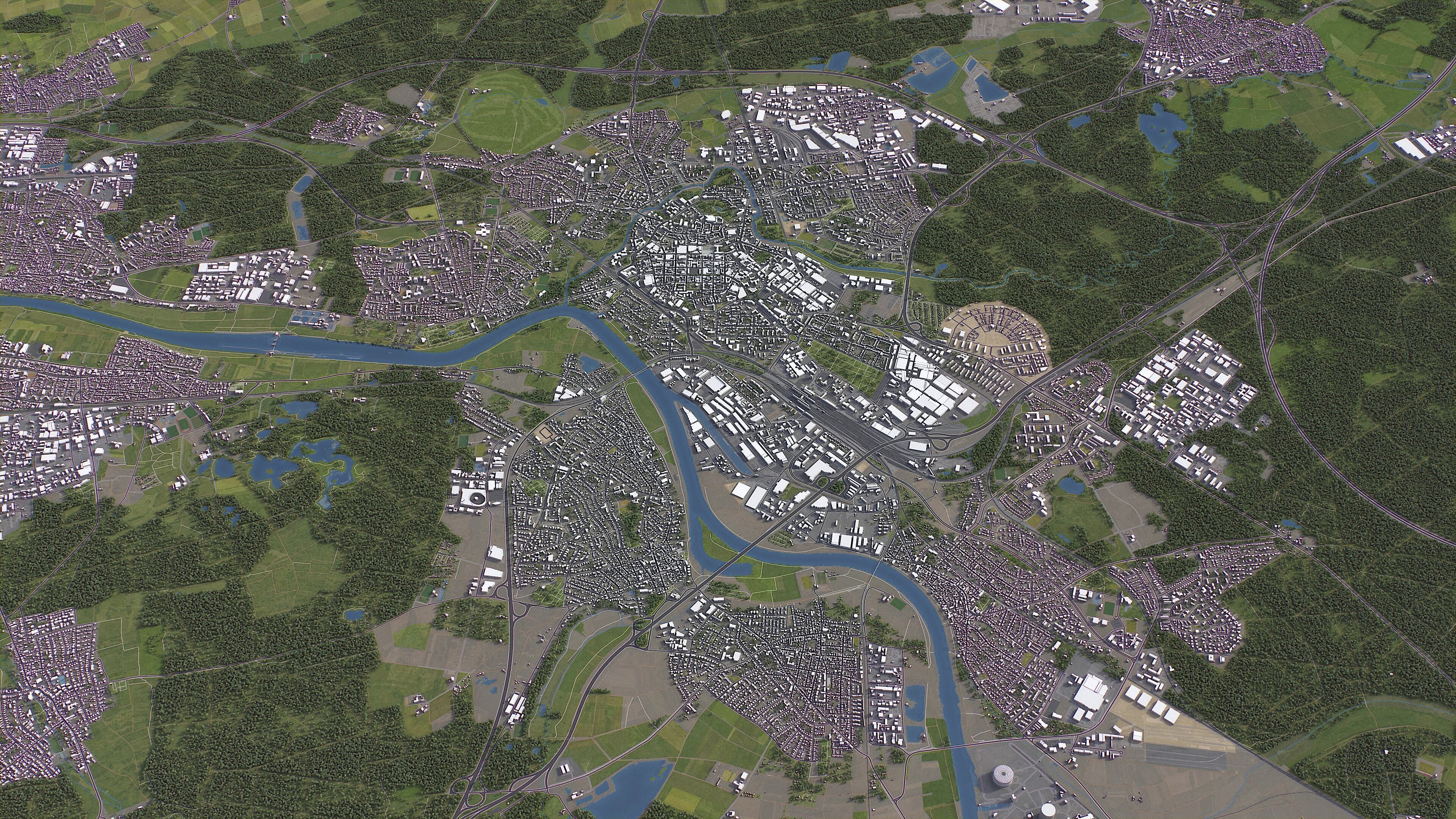 Hanau - 3d City Model Low-poly 3D model_5