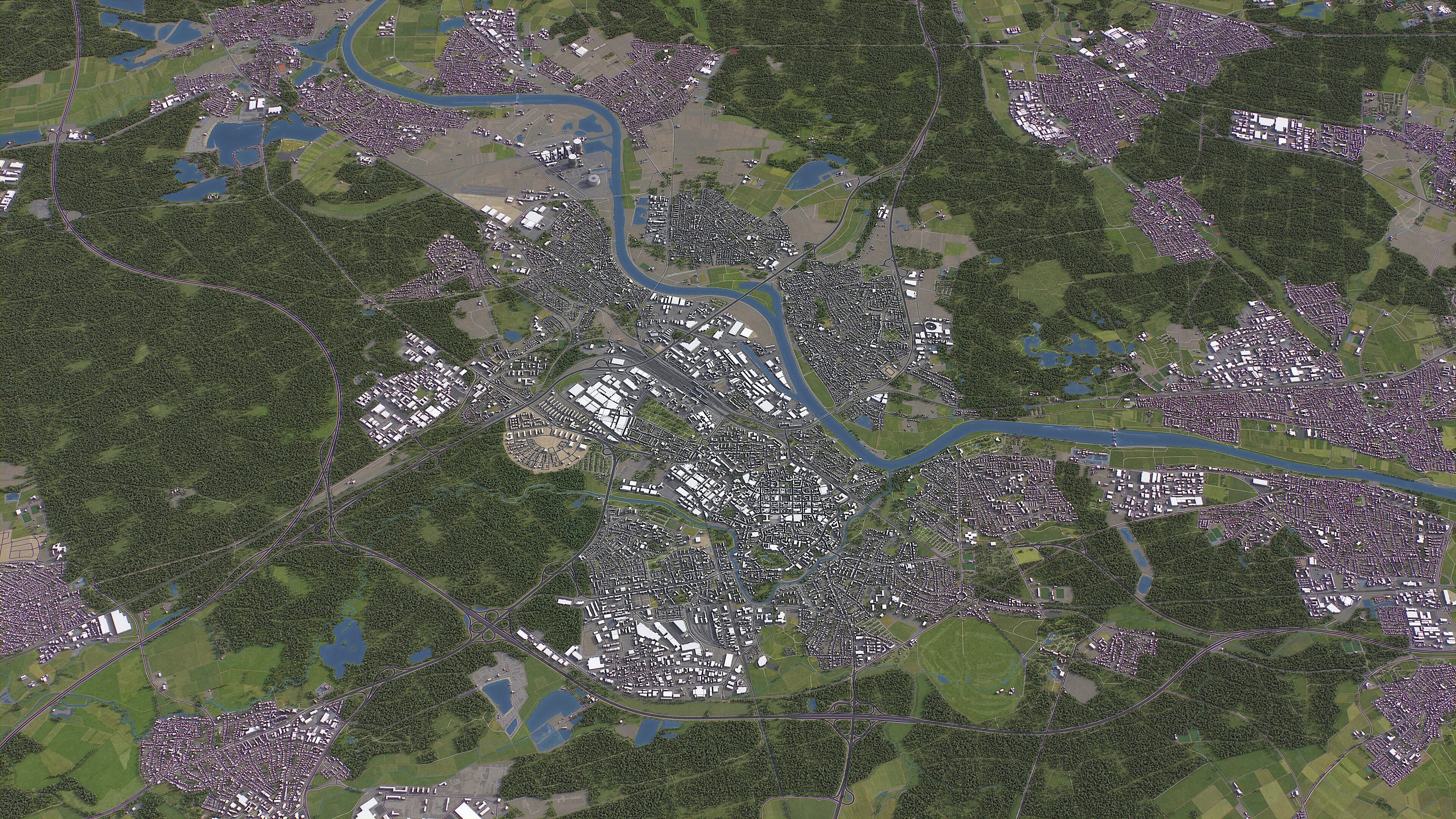 Hanau - 3d City Model Low-poly 3D model_7