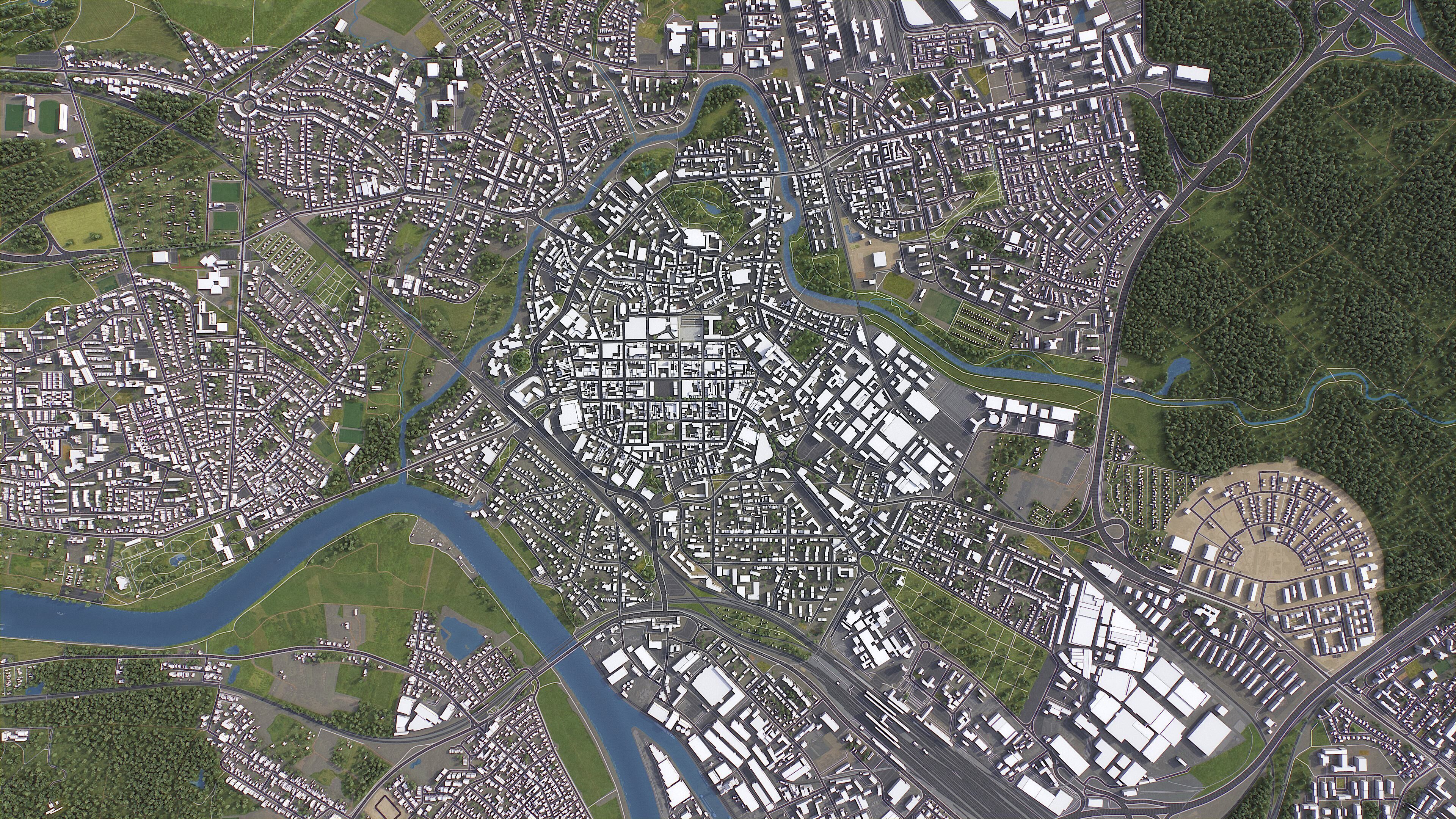 Hanau - 3d City Model Low-poly 3D model_10