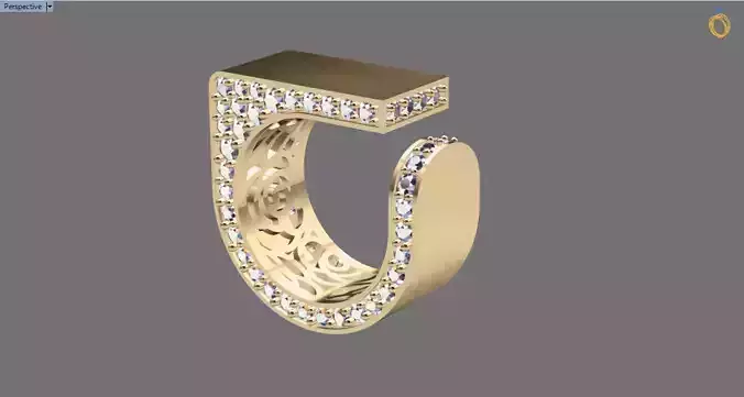 elegant square jewelry ring