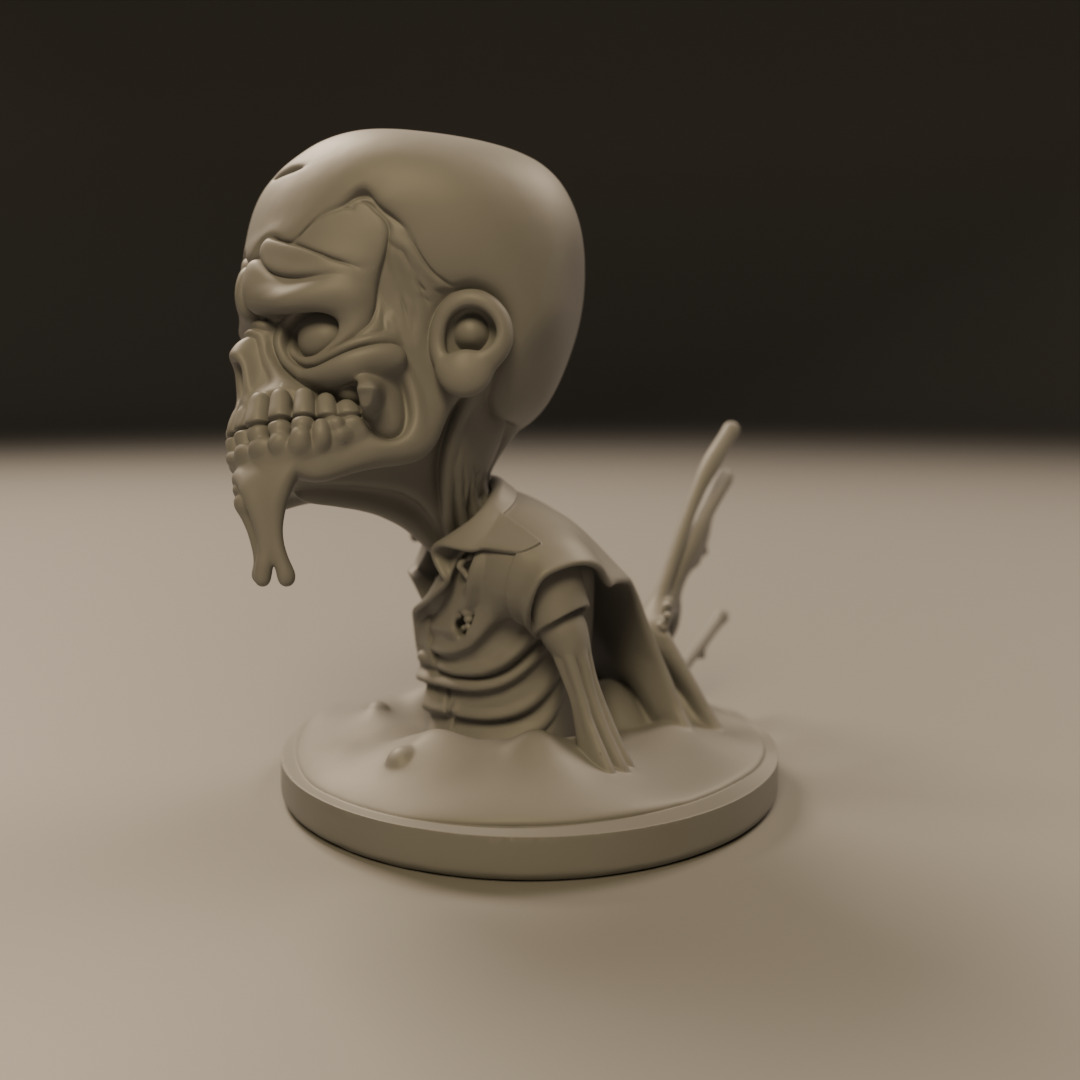 desert zombie 3D print model_2