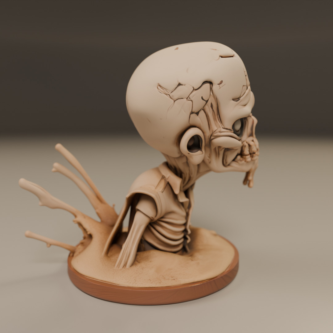 desert zombie 3D print model_12