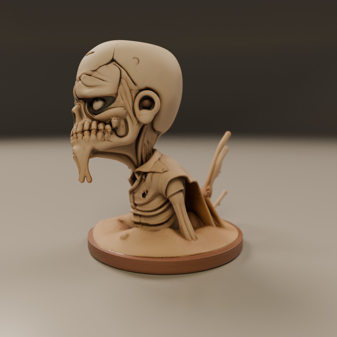 desert zombie 3D print model_10