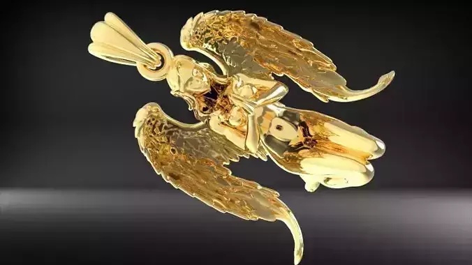 Vintage Praying Angel Pendant Necklace Charm Bracelet Jewelry 