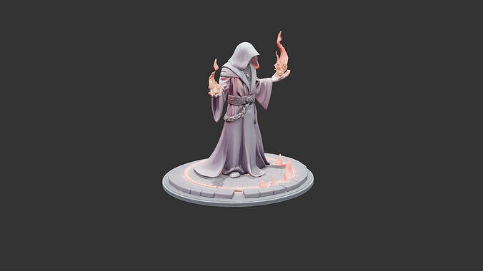 Necrotic Sorcerer Lord 3D print model