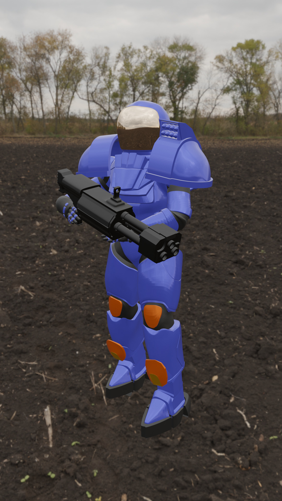 Space Mech Woman Space Marine Armor STL File 3D print model_5