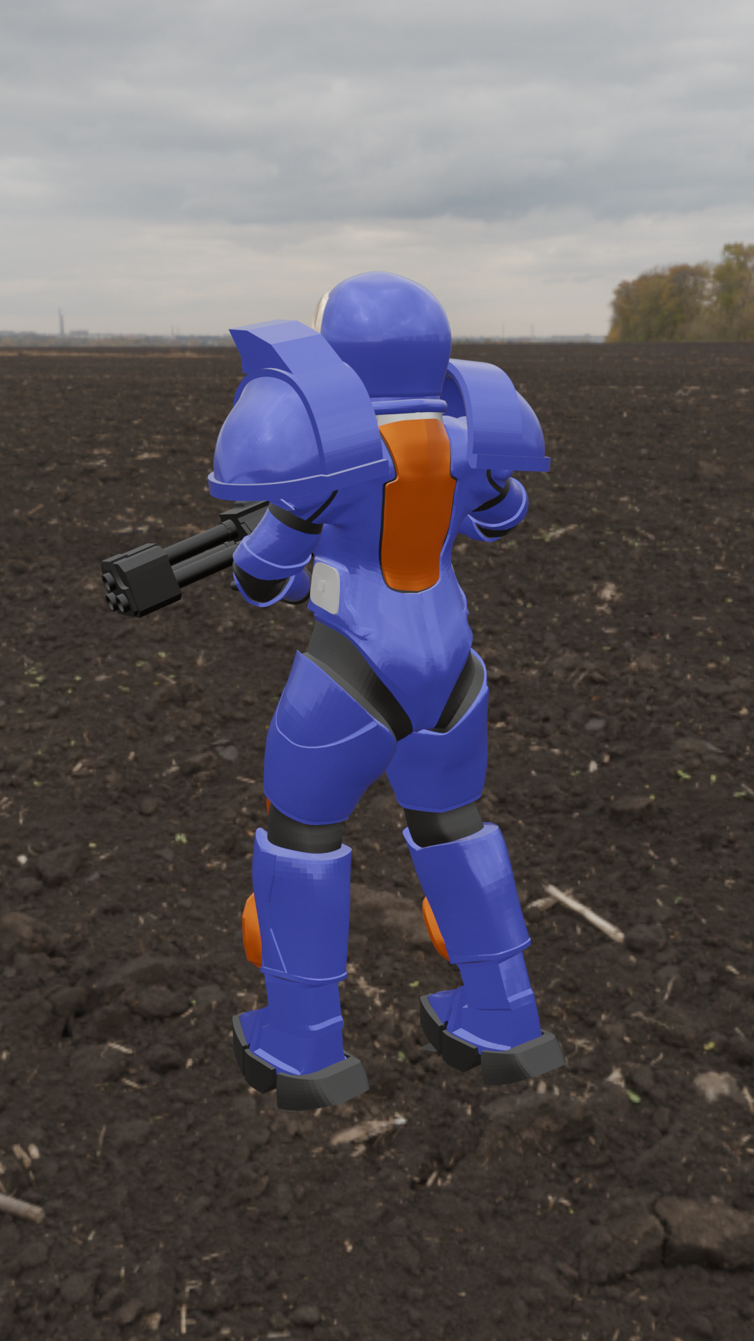 Space Mech Woman Space Marine Armor STL File 3D print model_6