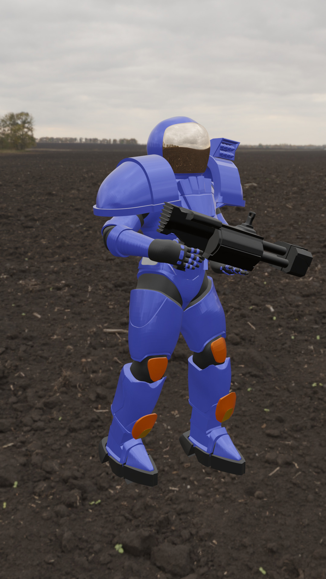 Space Mech Woman Space Marine Armor STL File 3D print model_4