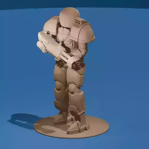 Space Mech Woman Space Marine Armor STL File 3D print model