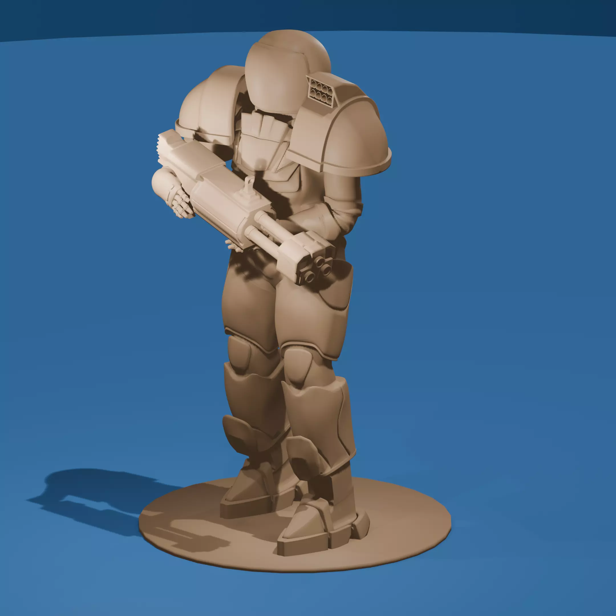 Space Mech Woman Space Marine Armor STL File 3D print model_0