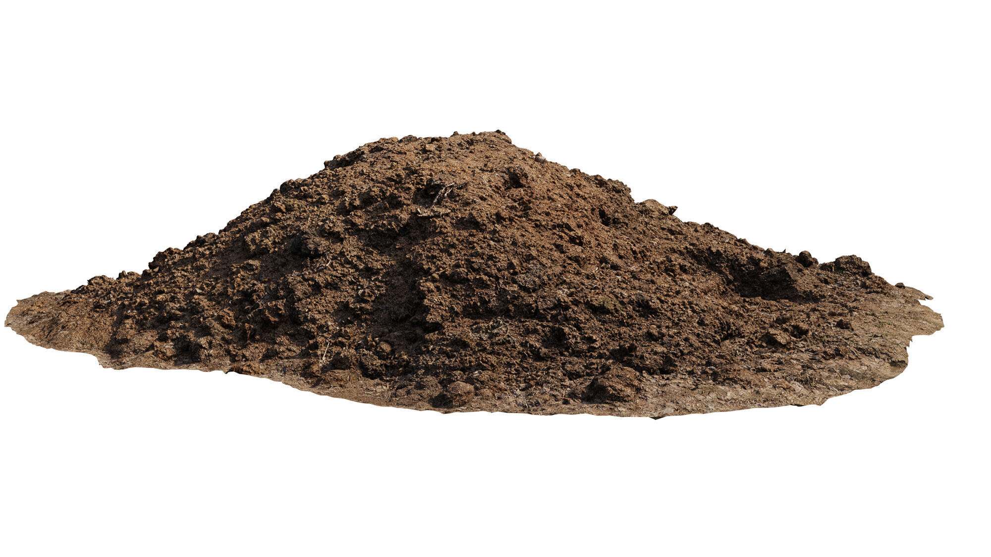 Pile of manure Low-poly 3D model_3