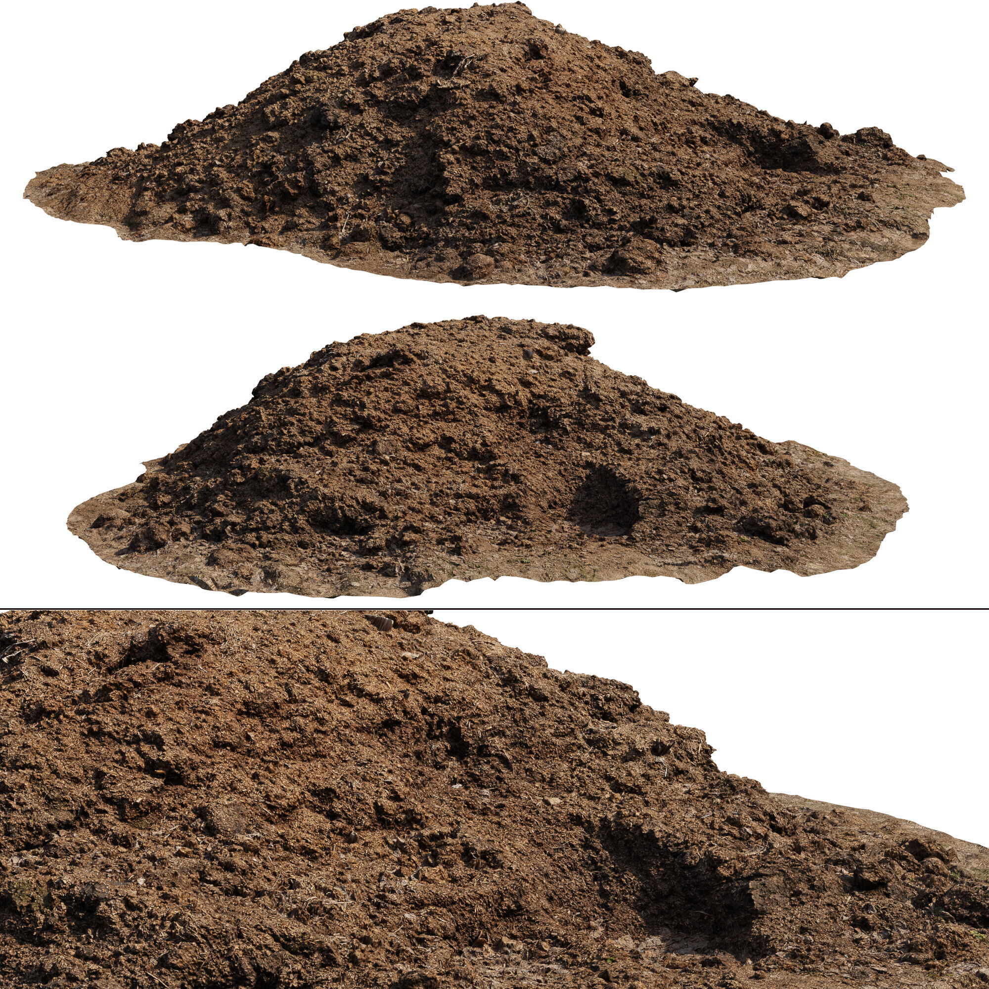 Pile of manure Low-poly 3D model_12