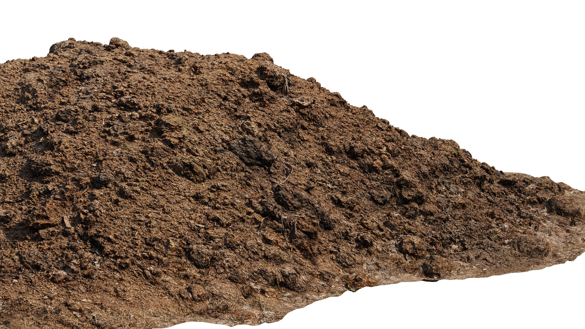 Pile of manure Low-poly 3D model_6