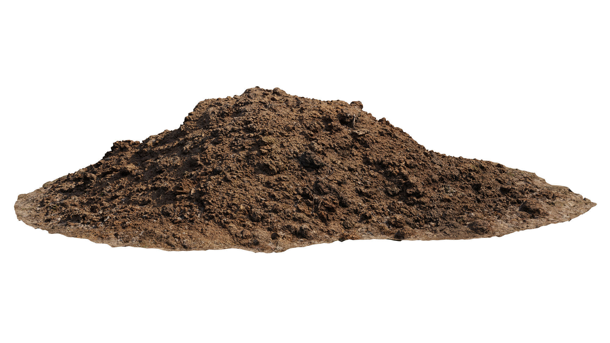 Pile of manure Low-poly 3D model_2