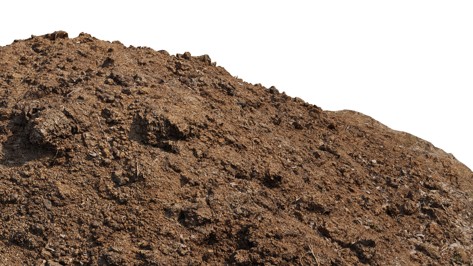 Pile of manure Low-poly 3D model_5