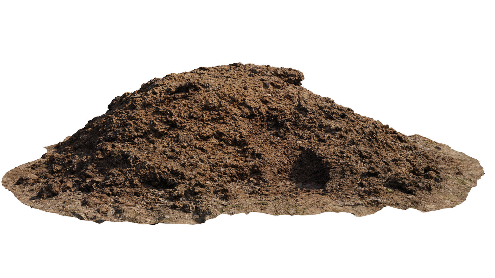 Pile of manure Low-poly 3D model_4