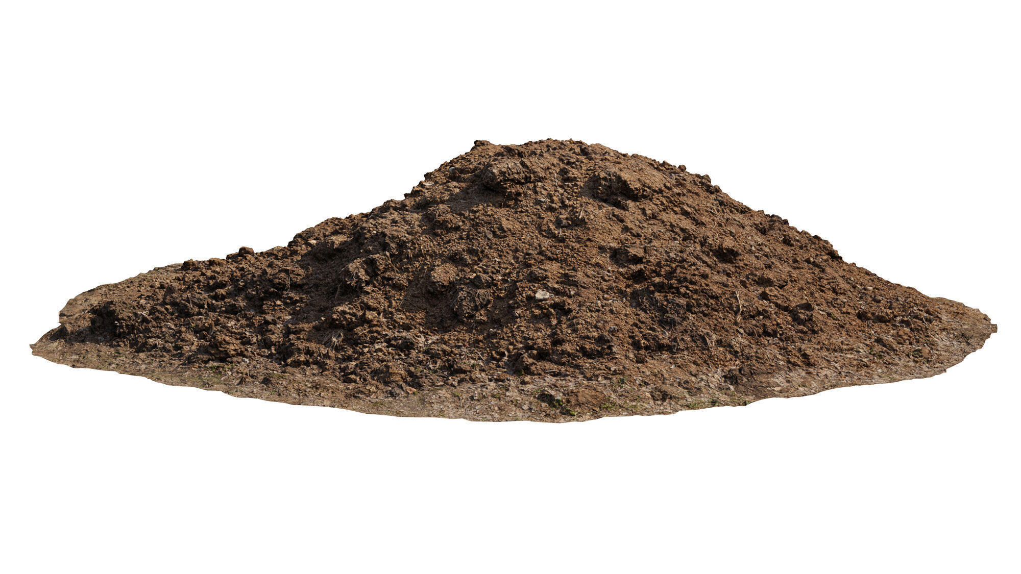 Pile of manure Low-poly 3D model_1