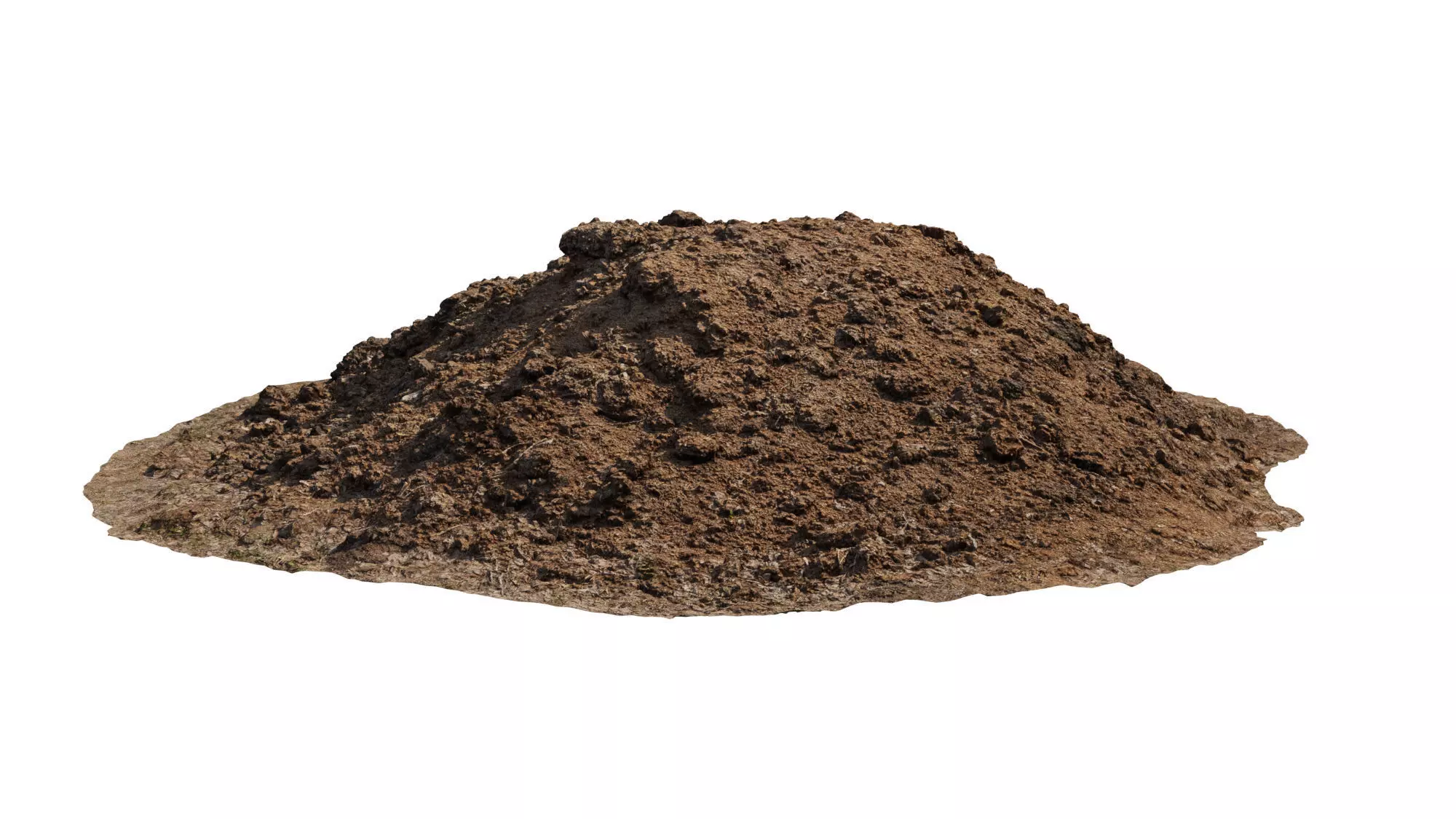 Pile of manure Low-poly 3D model_0