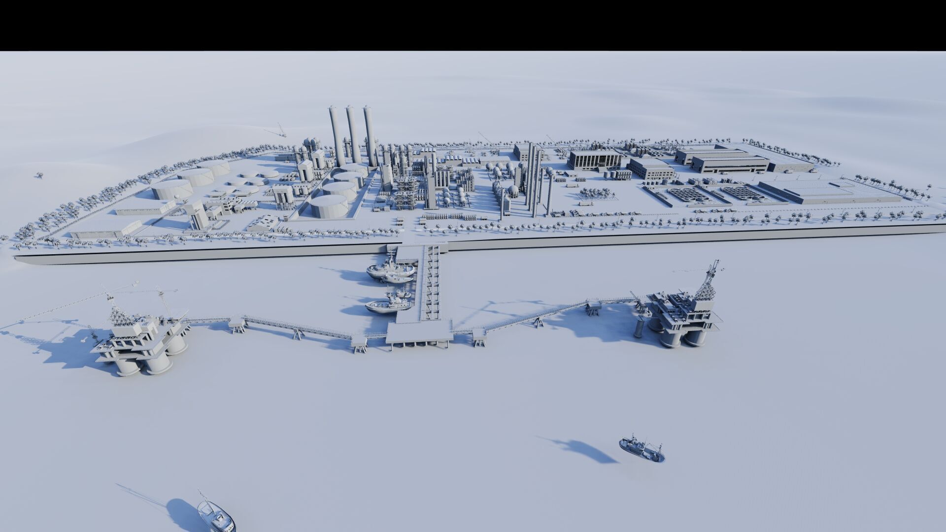Petrochemical-Complex and Oil Gas Rig-Refinery power plant 3D model_17