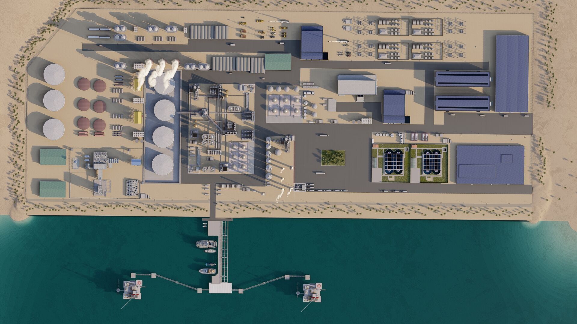 Petrochemical-Complex and Oil Gas Rig-Refinery power plant 3D model_2