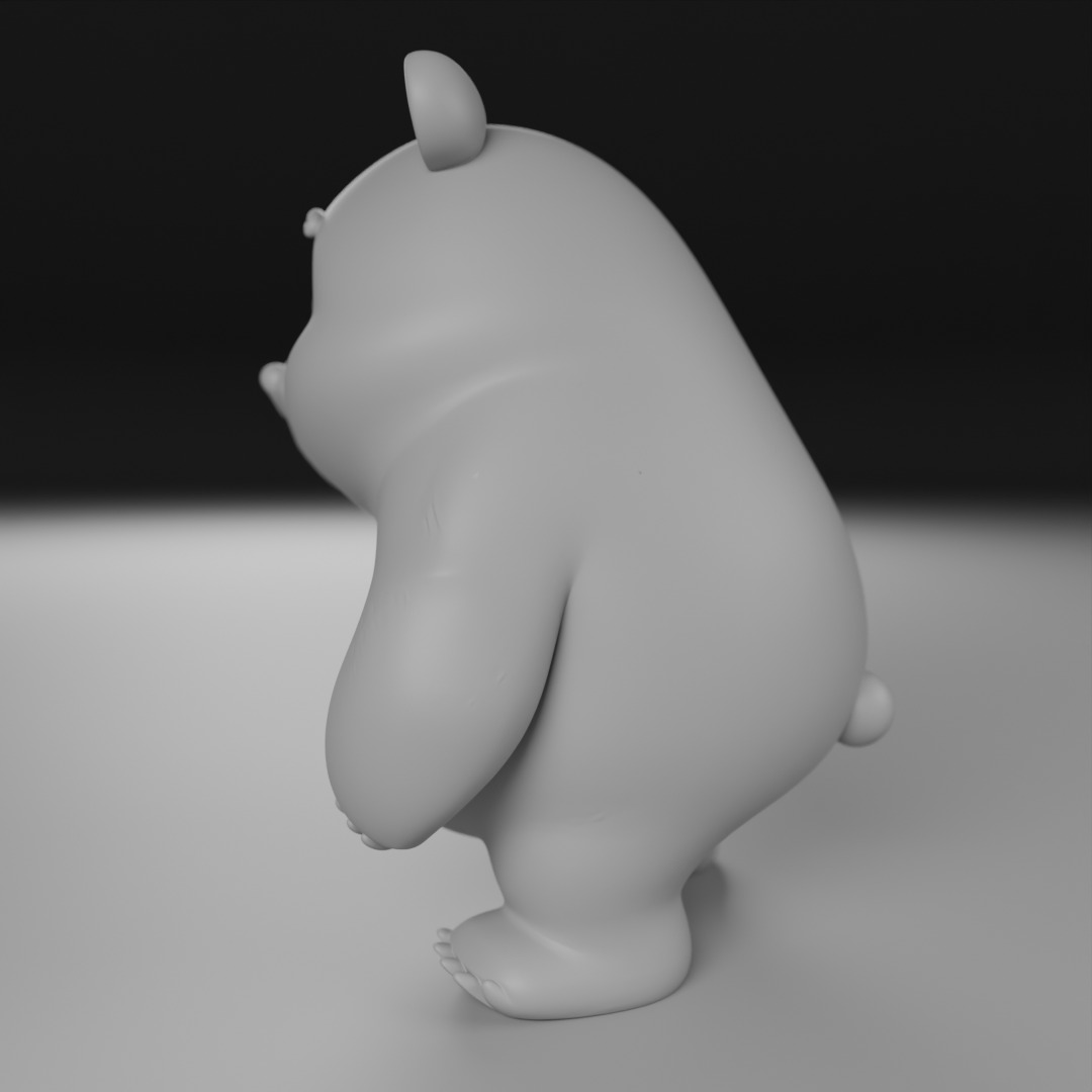 cute bear 3D print model_2