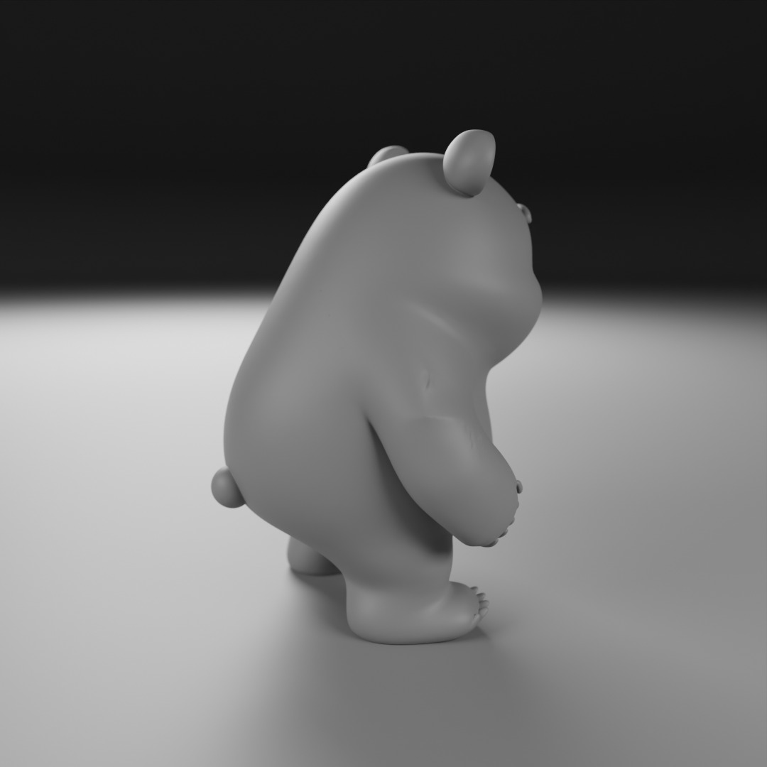 cute bear 3D print model_6