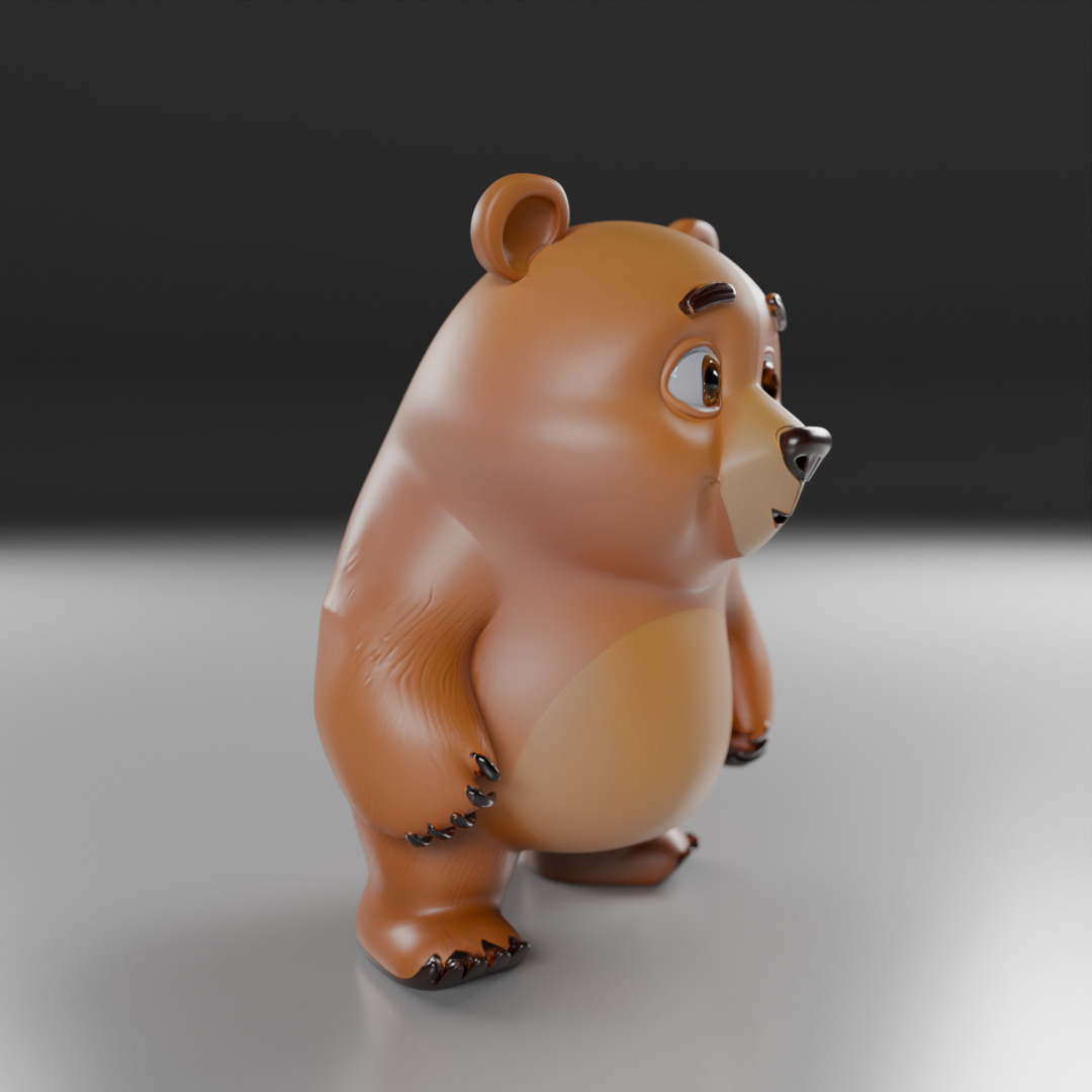 cute bear 3D print model_12