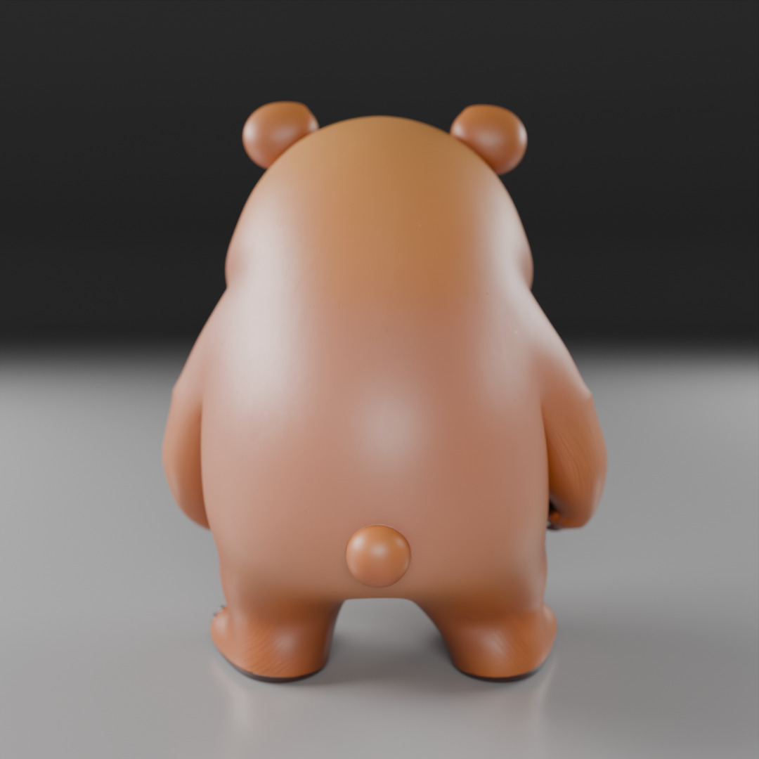 cute bear 3D print model_11