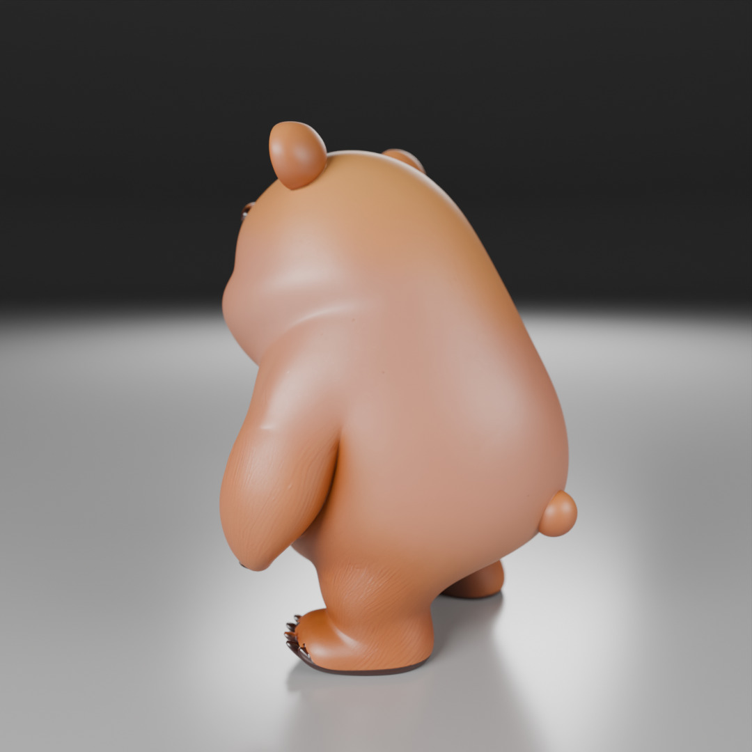 cute bear 3D print model_15
