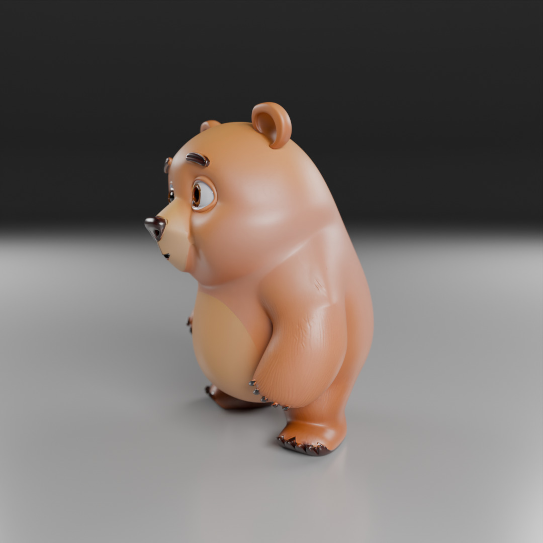 cute bear 3D print model_13