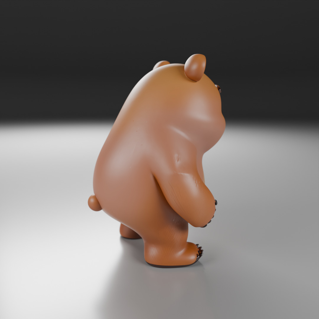 cute bear 3D print model_14