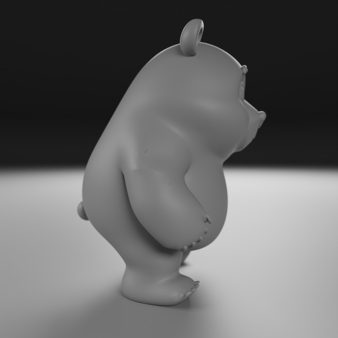 cute bear 3D print model_1