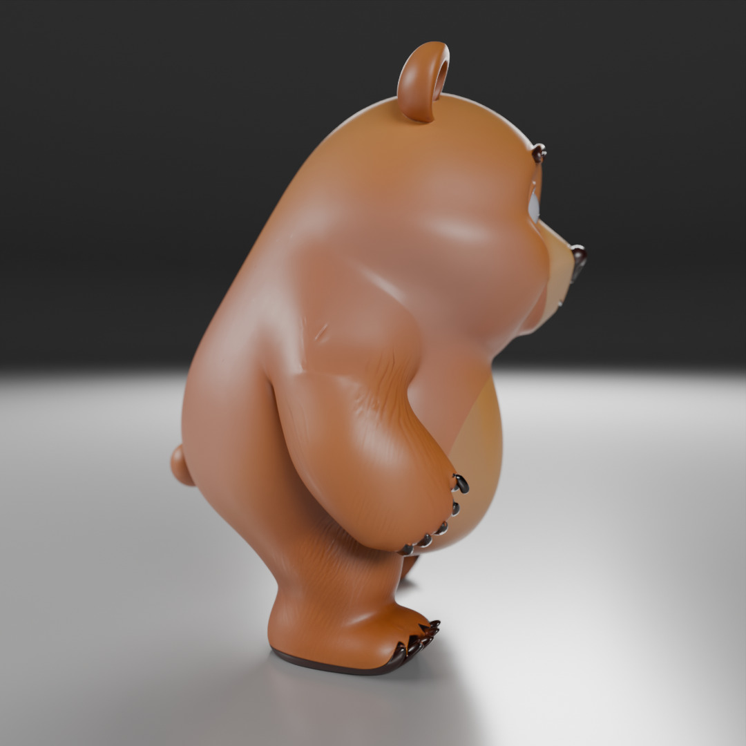 cute bear 3D print model_9