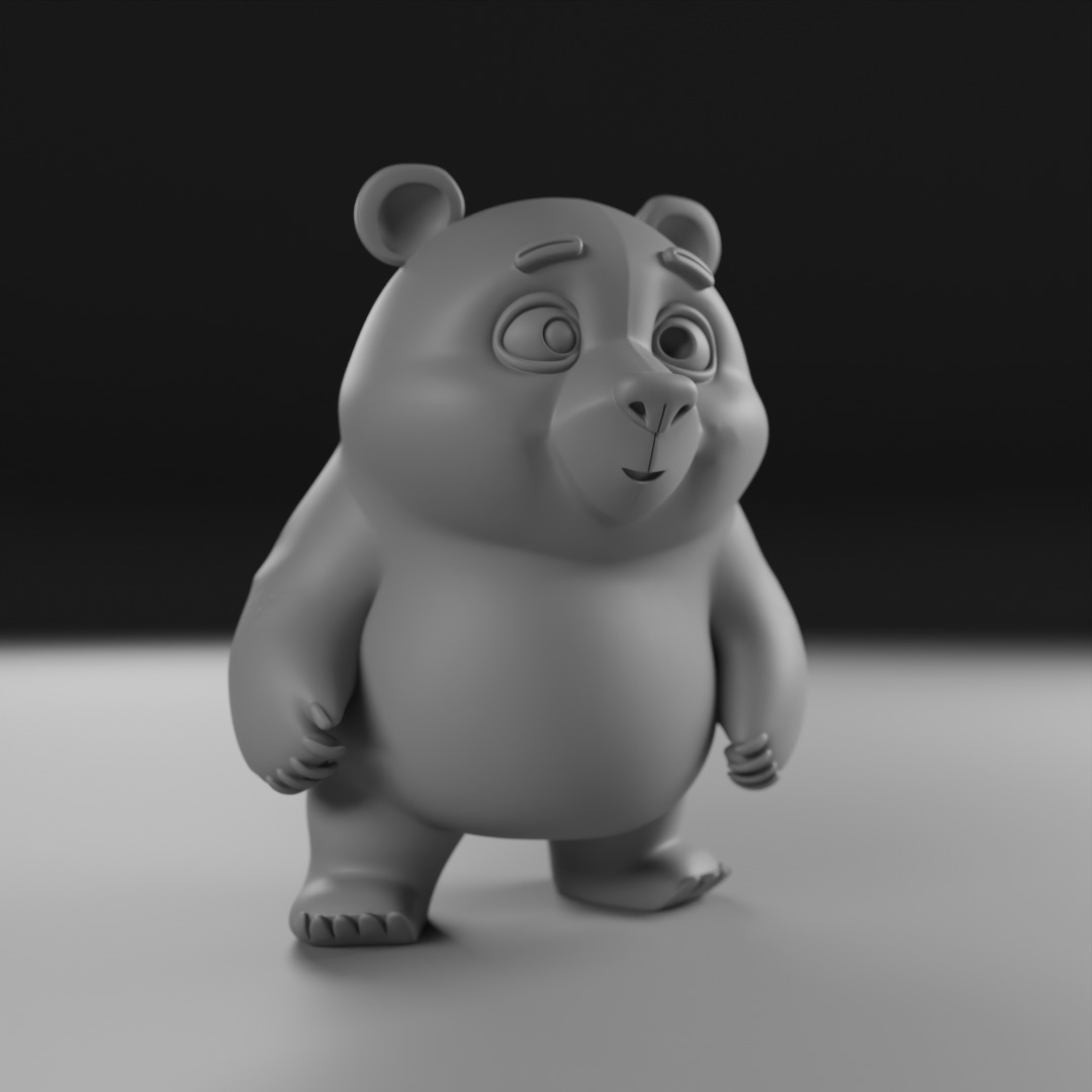 cute bear 3D print model_8