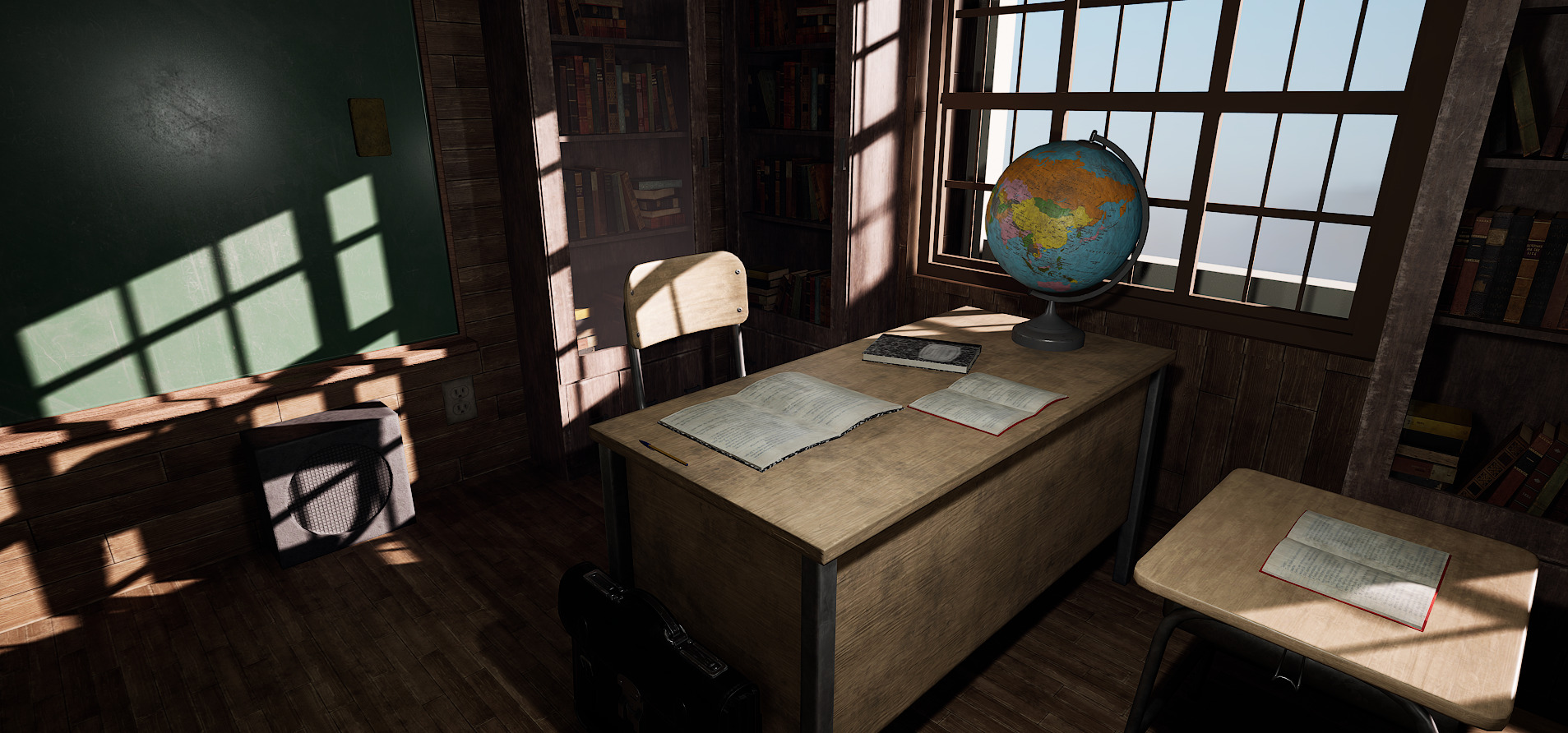 Old Era Anatomy Classroom Environment 3D model_7