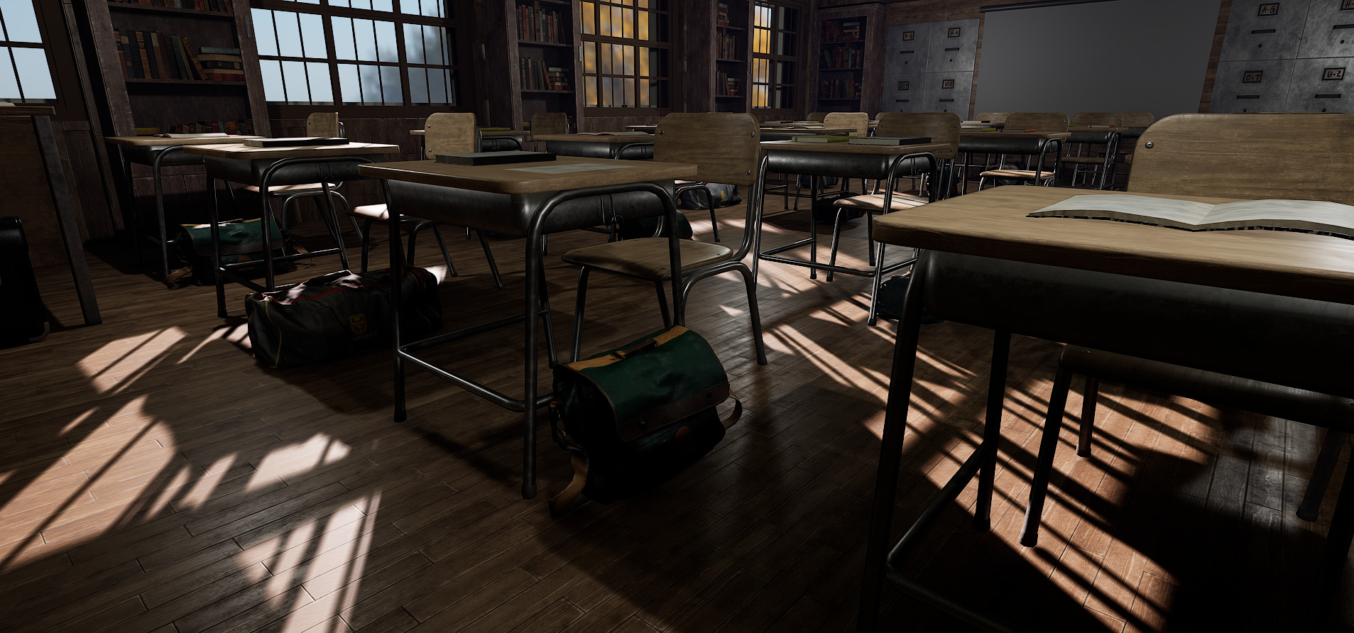 Old Era Anatomy Classroom Environment 3D model_15