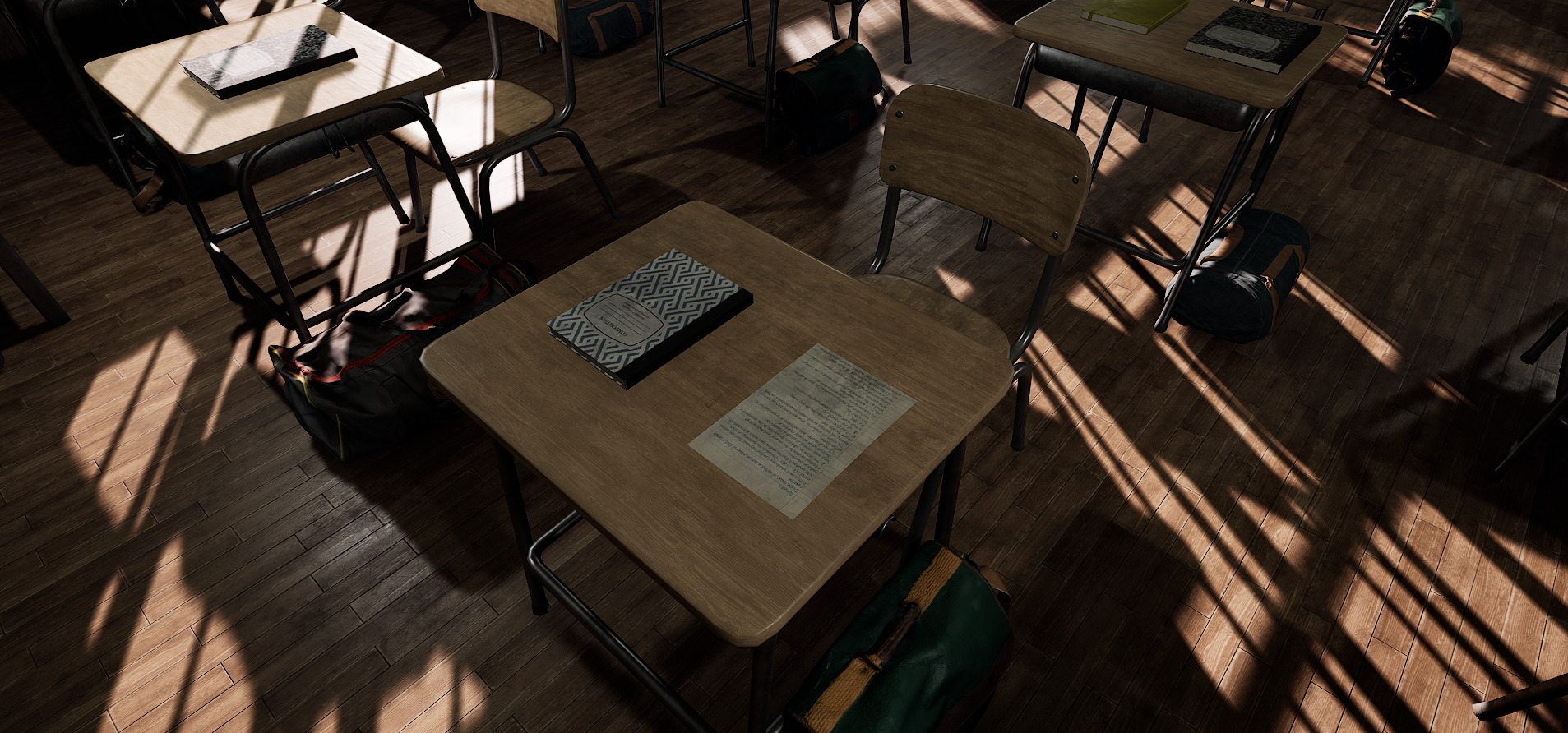 Old Era Anatomy Classroom Environment 3D model_17