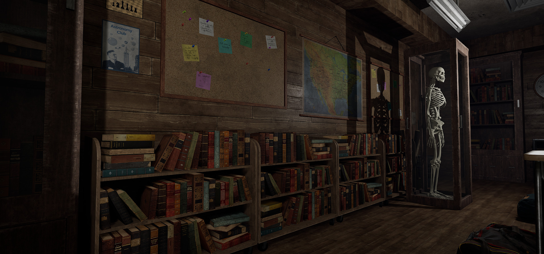 Old Era Anatomy Classroom Environment 3D model_11