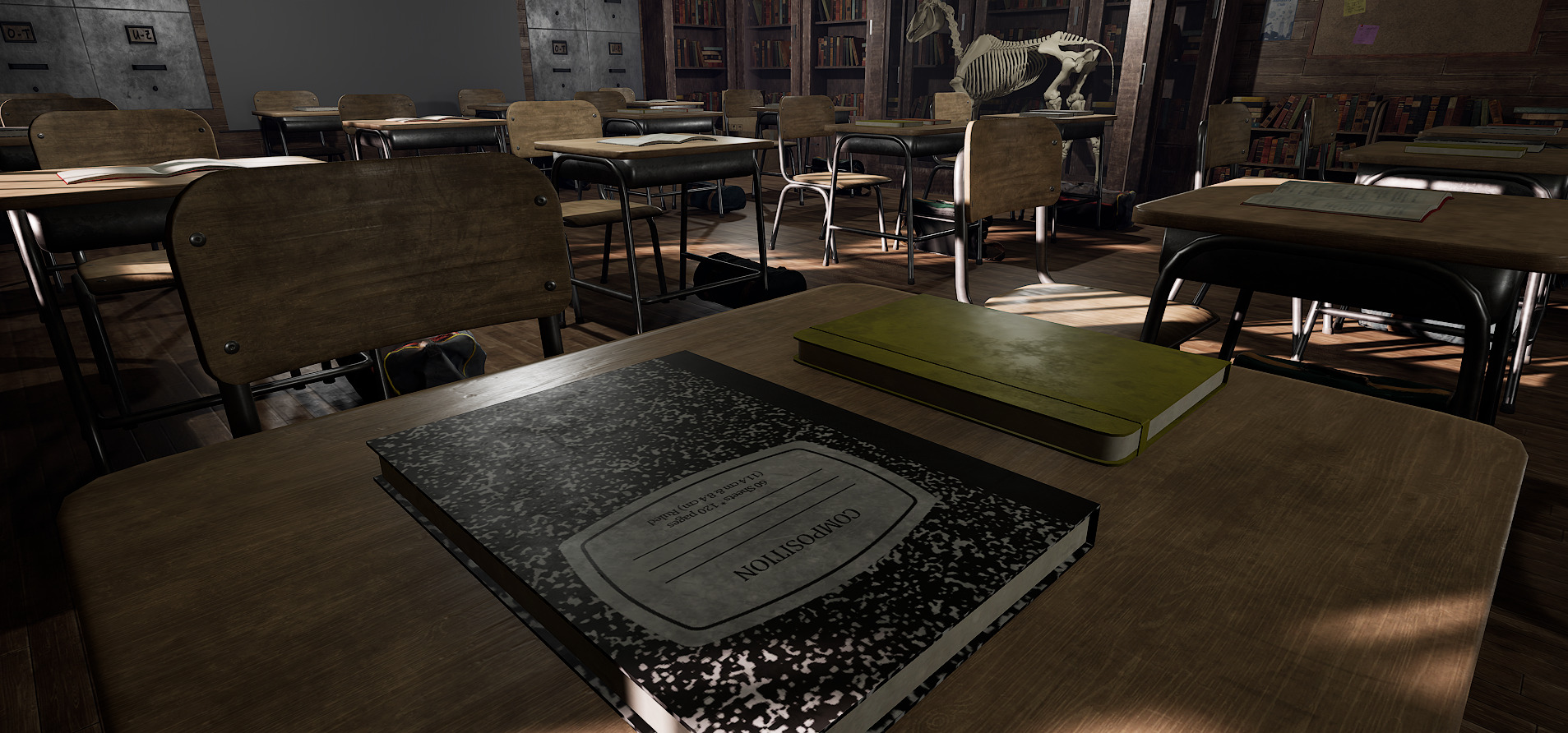 Old Era Anatomy Classroom Environment 3D model_19