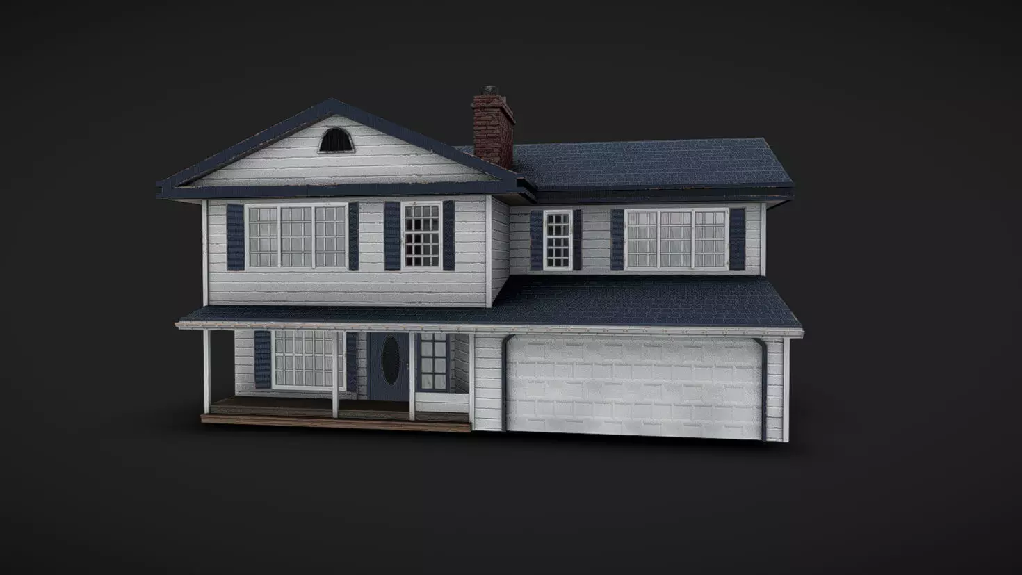 House 07 - Clean Low-poly 3D model