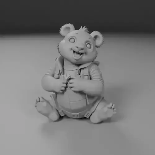 teenage panda bear 3D print model